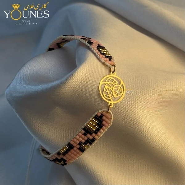 دستبند میوکی برگی طلا